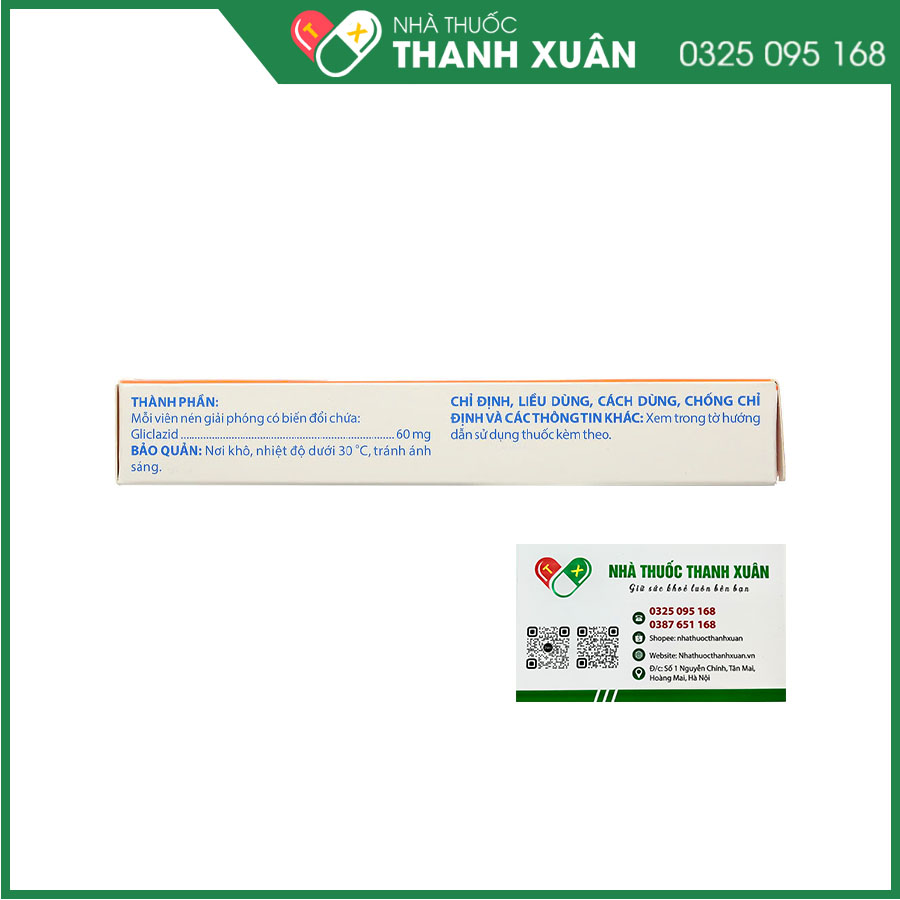 Dorocron MR 60mg điều trị đái tháo đường typ 2